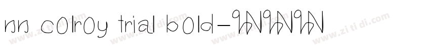 nn colroy trial bold字体转换